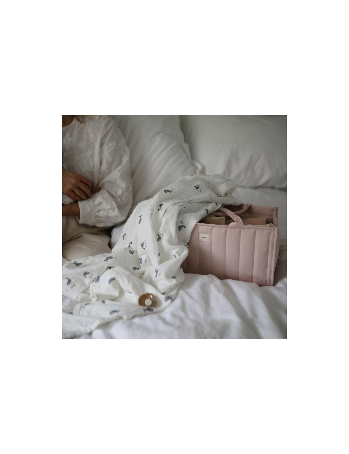 Mushie Organizer na Pieluszki Blush – Diaper Caddy – Ecobobo