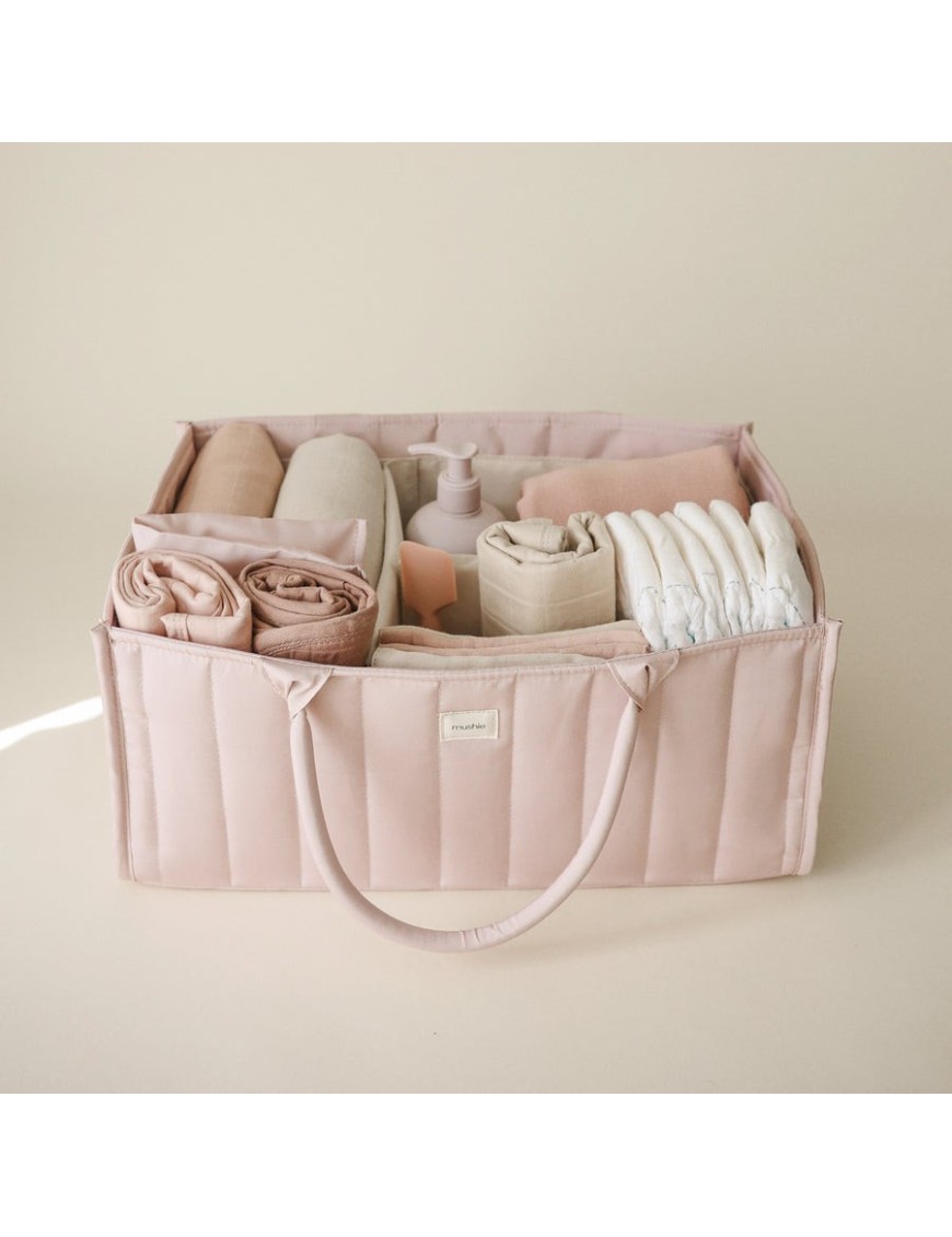 Mushie Organizer na Pieluszki Blush – Diaper Caddy – Ecobobo