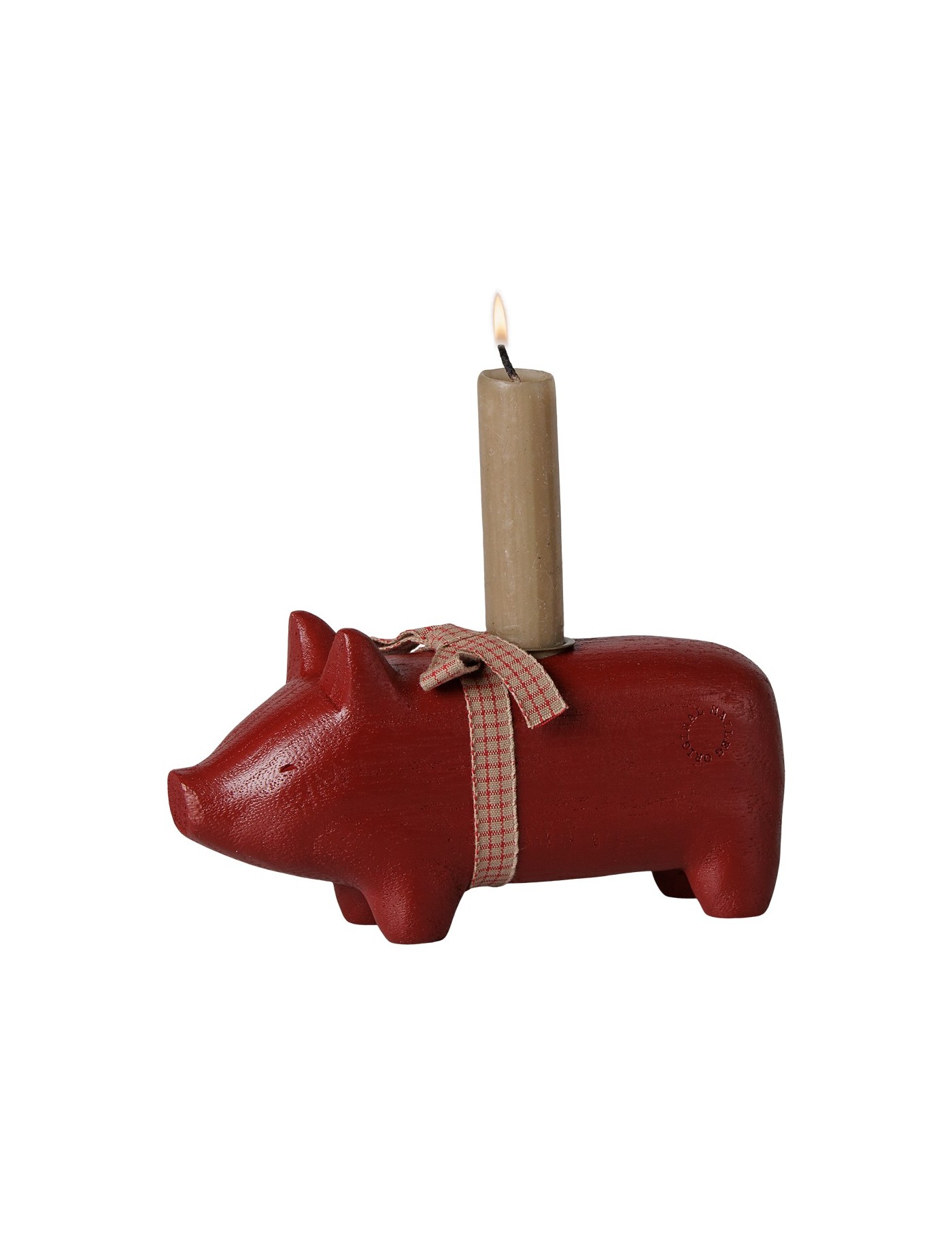 Maileg Świecznik Świnka Small Red – Ecobobo