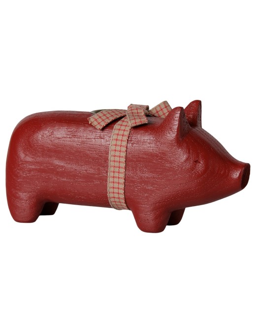 Maileg Świecznik Świnka Small Red – Ecobobo