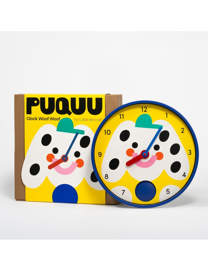 PUQUU Woof Woof – Zegar Ścienny Pies | Ecobobo