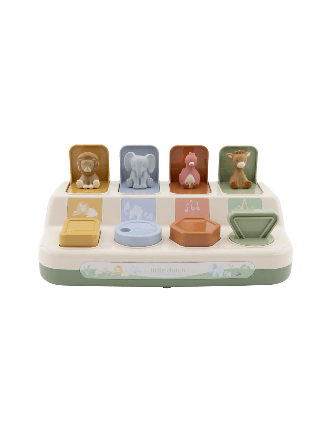 Safari Friends Zabawka Pop-Up ze Zwierzętami 8m+ | Ecobobo