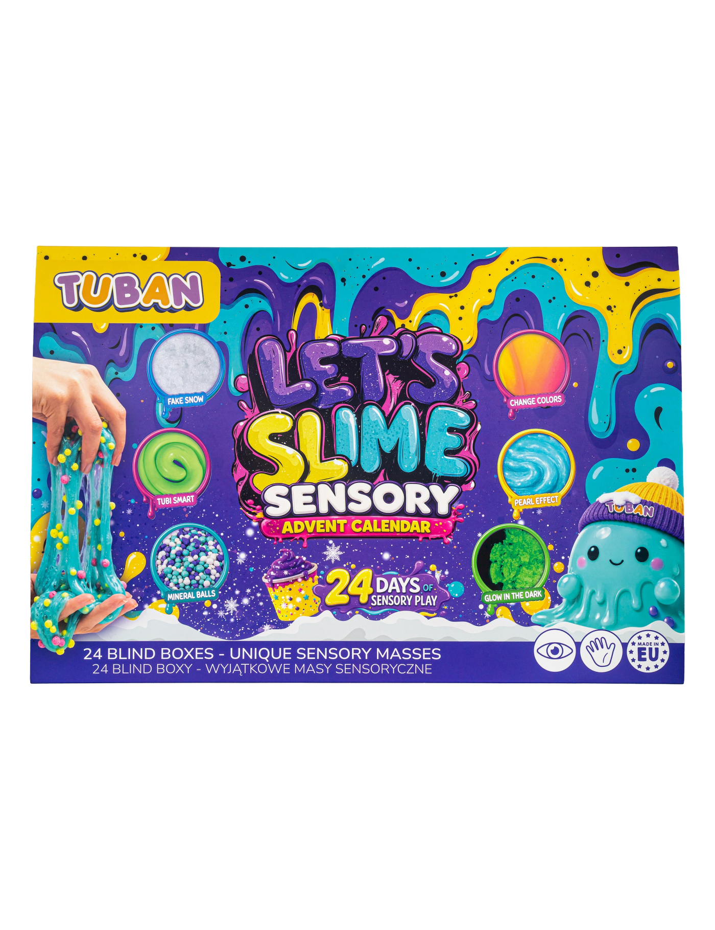 LET’S SLIME Kalendarz Adwentowy Sensoryczny | Ecobobo24 dni kreatywnej zabawy ze slime i masami sensorycznymi! Kalendarz LET’S S