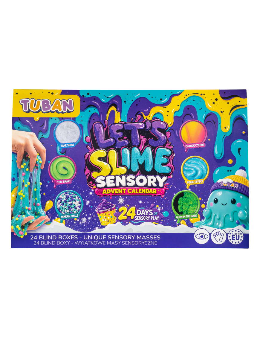 LET’S SLIME Kalendarz Adwentowy Sensoryczny | Ecobobo24 dni kreatywnej zabawy ze slime i masami sensorycznymi! Kalendarz LET’S S