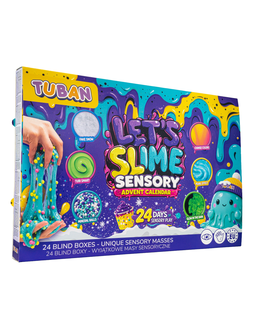 LET’S SLIME Kalendarz Adwentowy Sensoryczny | Ecobobo24 dni kreatywnej zabawy ze slime i masami sensorycznymi! Kalendarz LET’S S