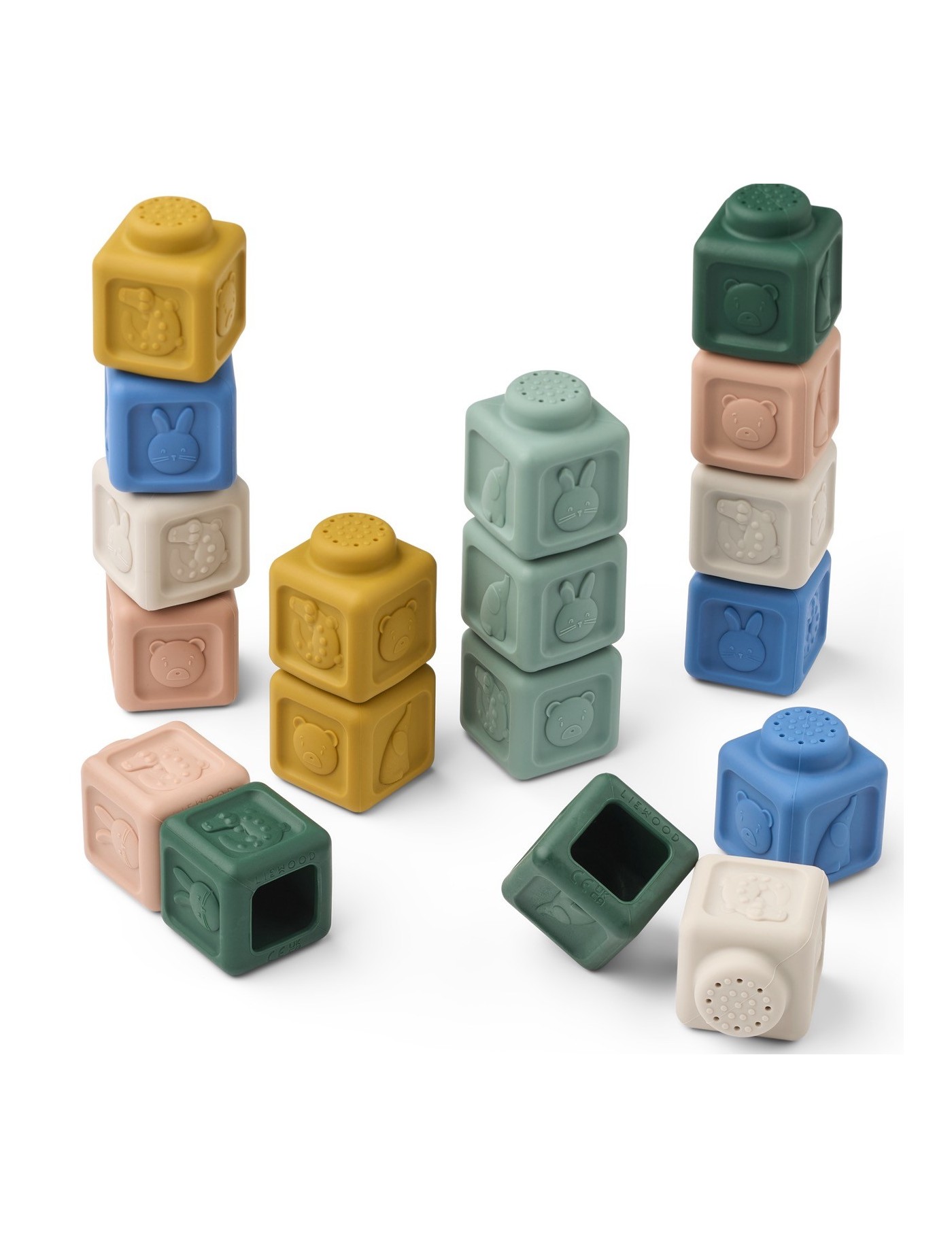 VEDA Building Blocks – Klocki Silikonowe 18 szt. | Ecobobo