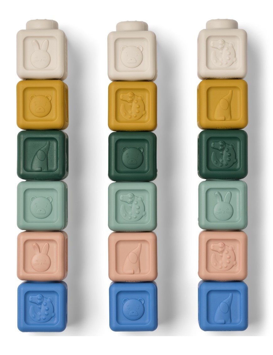 VEDA Building Blocks – Klocki Silikonowe 18 szt. | Ecobobo