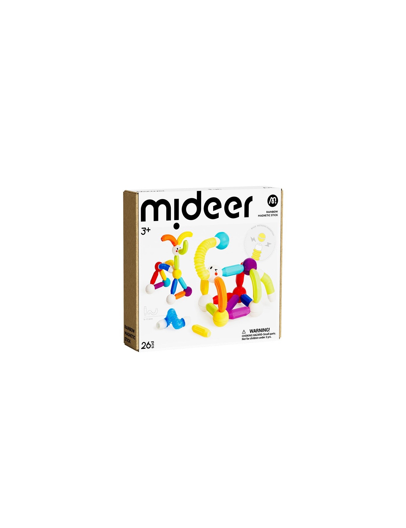 Mideer Magnetyczne Pałeczki Konstrukcyjne 26 el. | Ecobobo