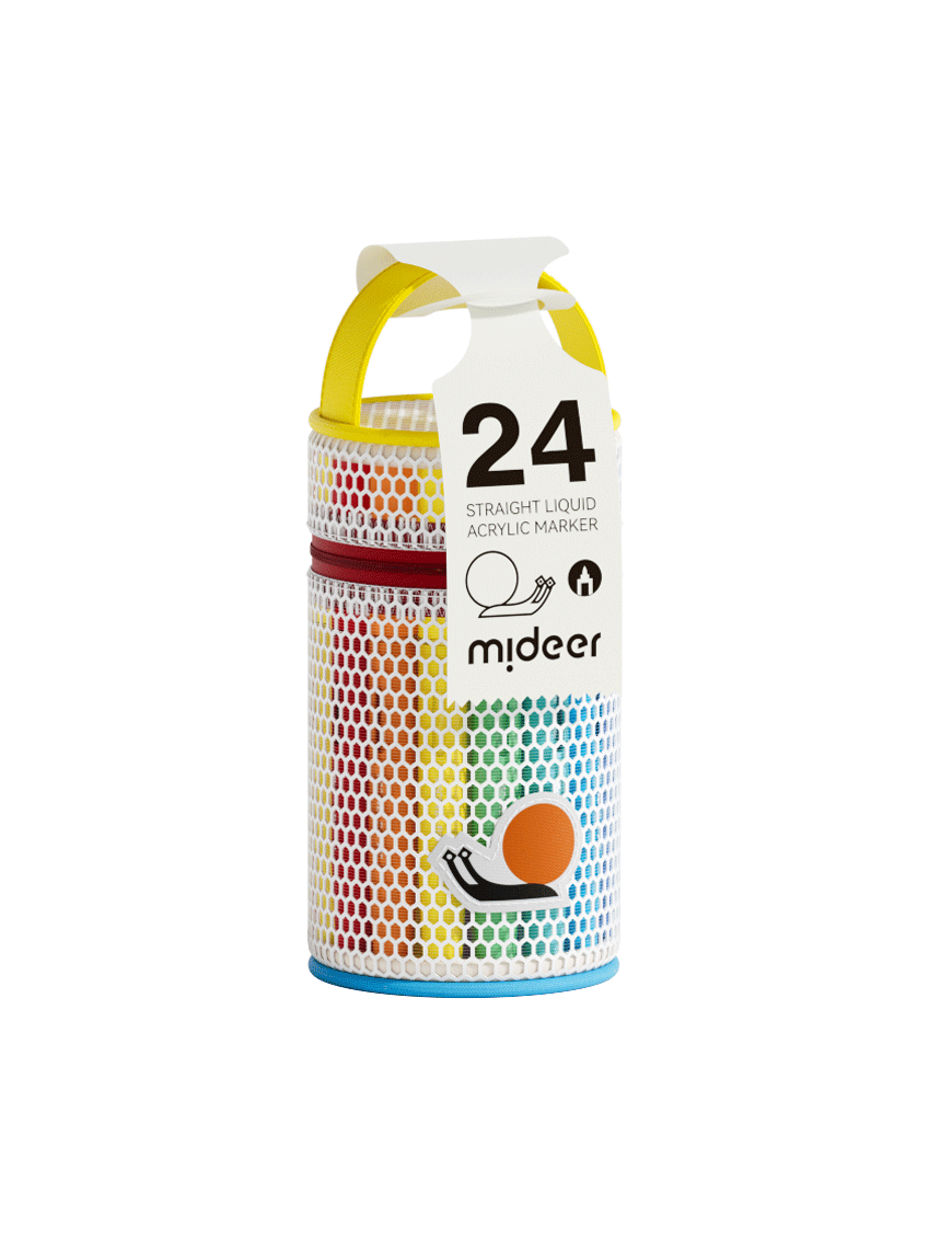 Mideer Markery Akrylowe Pędzelkowe 24 Kolory | Ecobobo Mideer Markery Akrylowe Pędzelkowe 24 Kolory | Ecobobo