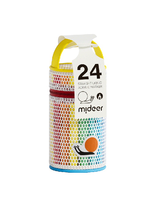 Mideer Markery Akrylowe Pędzelkowe 24 Kolory | Ecobobo
