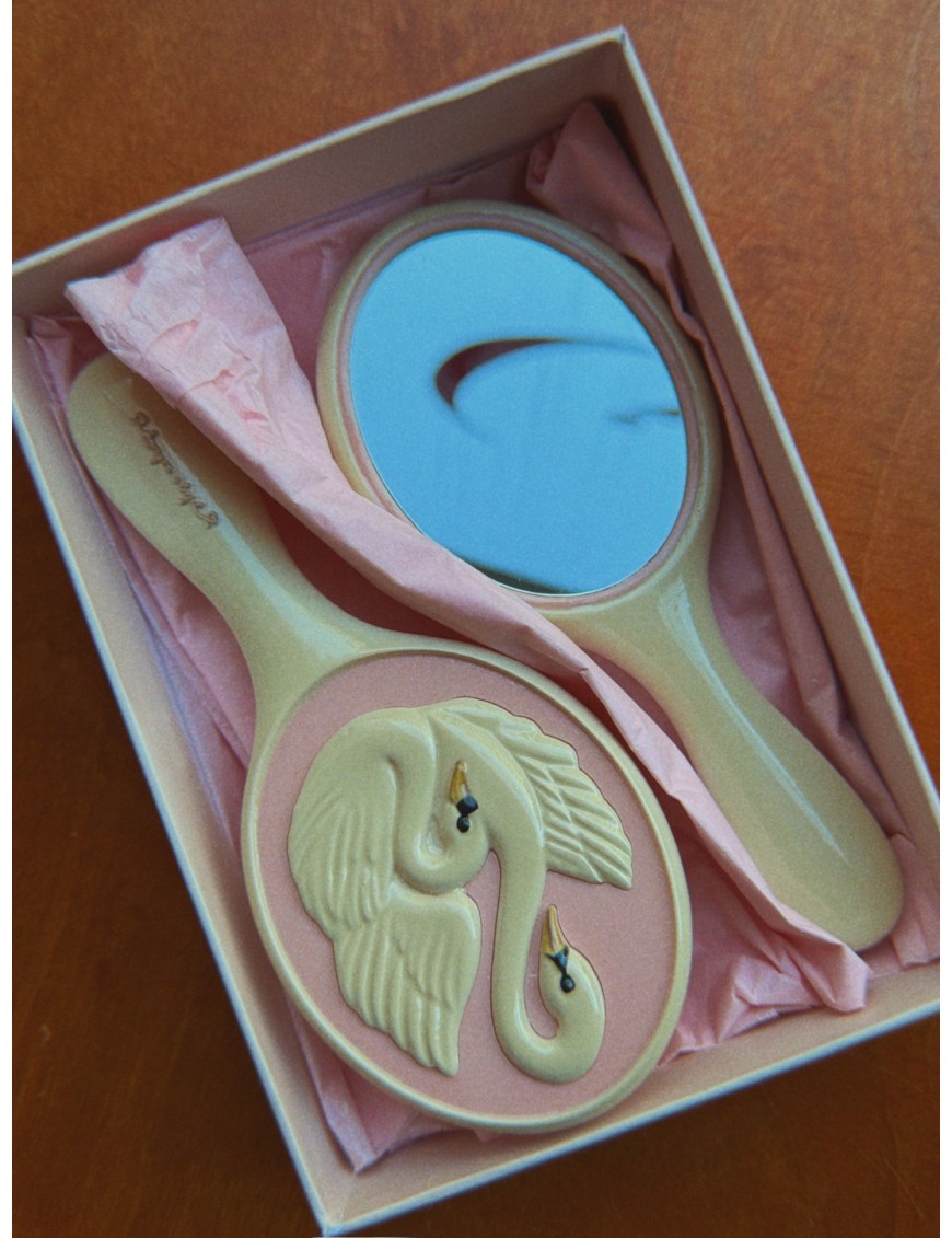 Swan Beauty Set – Szczotka i Lusterko | Ecobobo