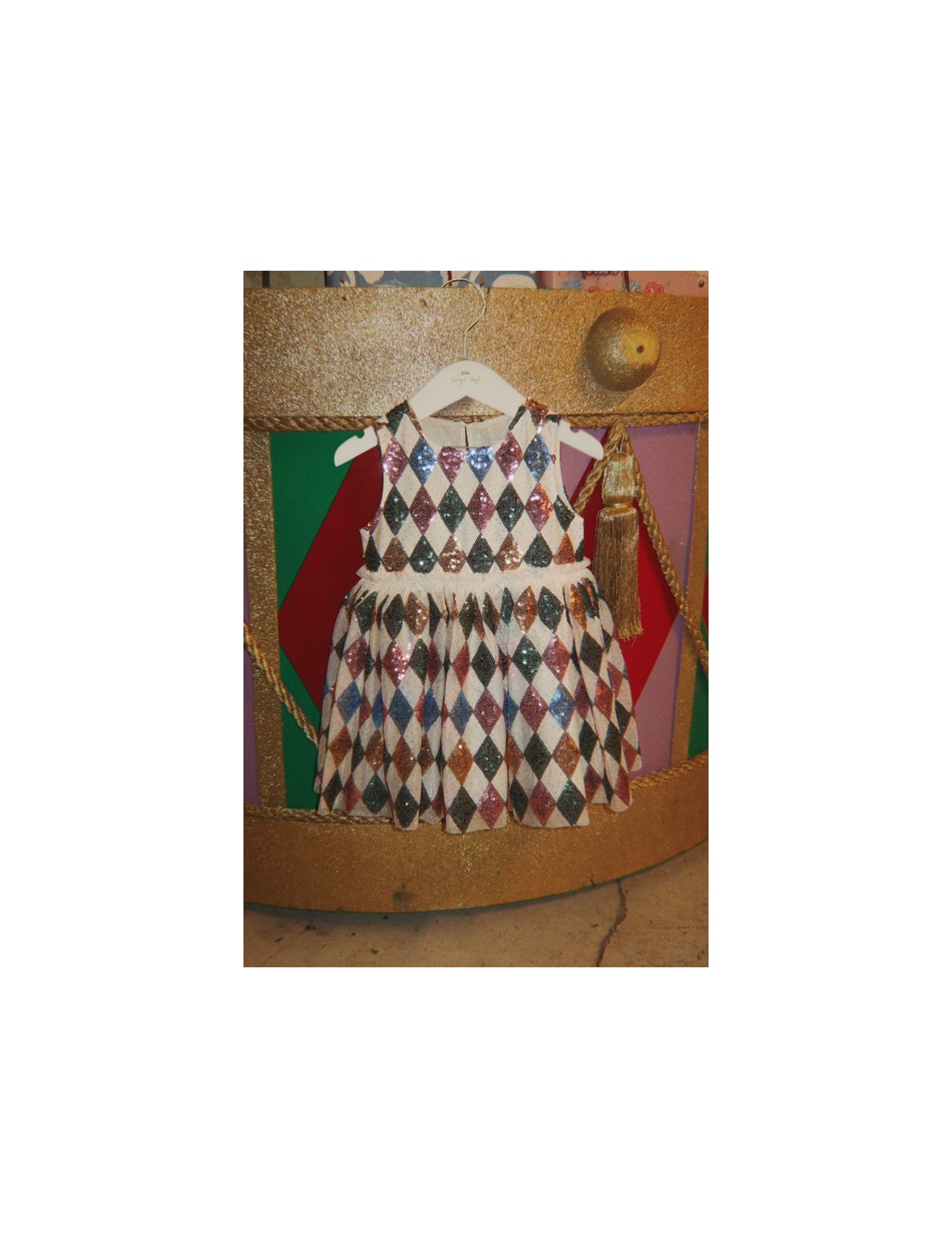 Yvonne Harlekin Dress – Sukienka z Cekinami | Ecobobo