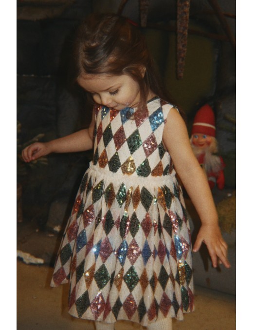 Yvonne Harlekin Dress – Sukienka z Cekinami | Ecobobo