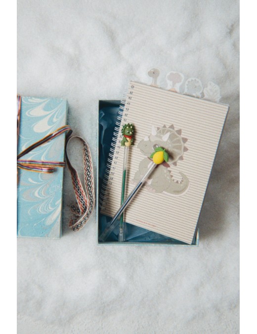 My Stationery Box Dino Moss – Zestaw Papierniczy | Ecobobo