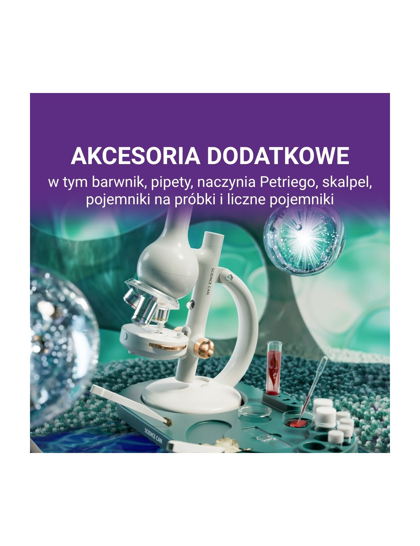 TOPBRIGHT Mikroskop Edukacyjny 1600× | Ecobobo