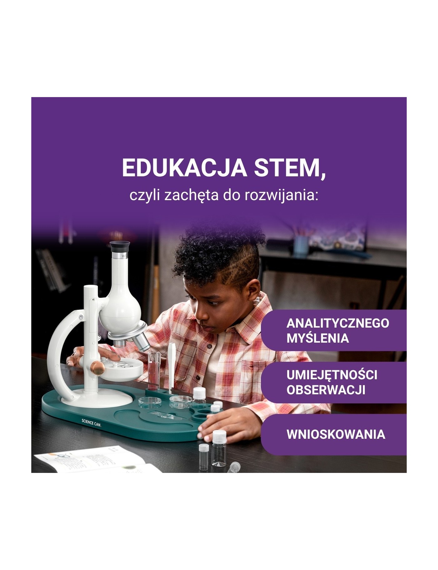 TOPBRIGHT Mikroskop Edukacyjny 1600× | Ecobobo