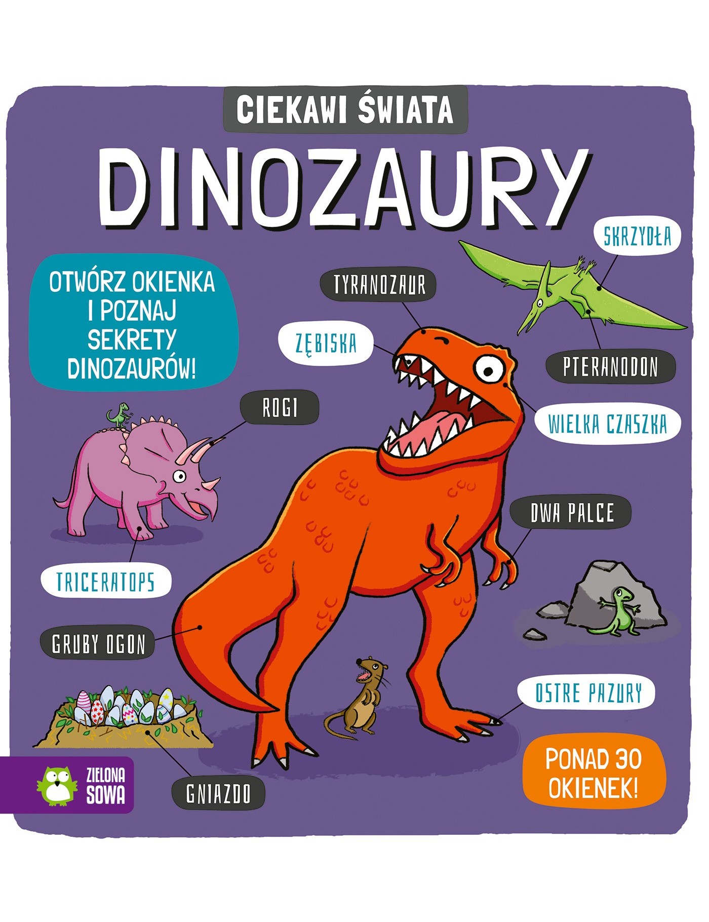 Ciekawi świata. Dinozaury – książka z okienkami – Ecobobo Ciekawi świata. Dinozaury – książka z okienkami – Ecobobo