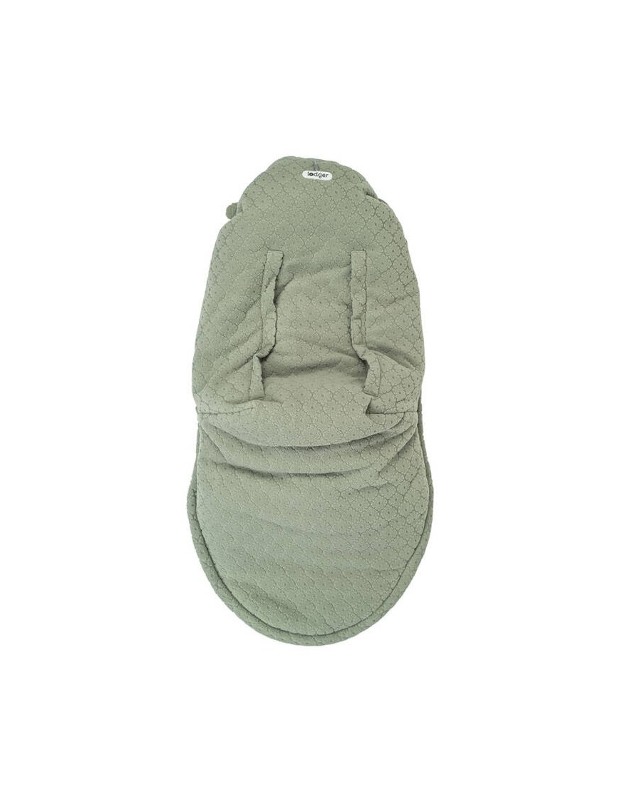 Lodger Fleece Elm – szałwiowy śpiworek do wózka – Ecobobo