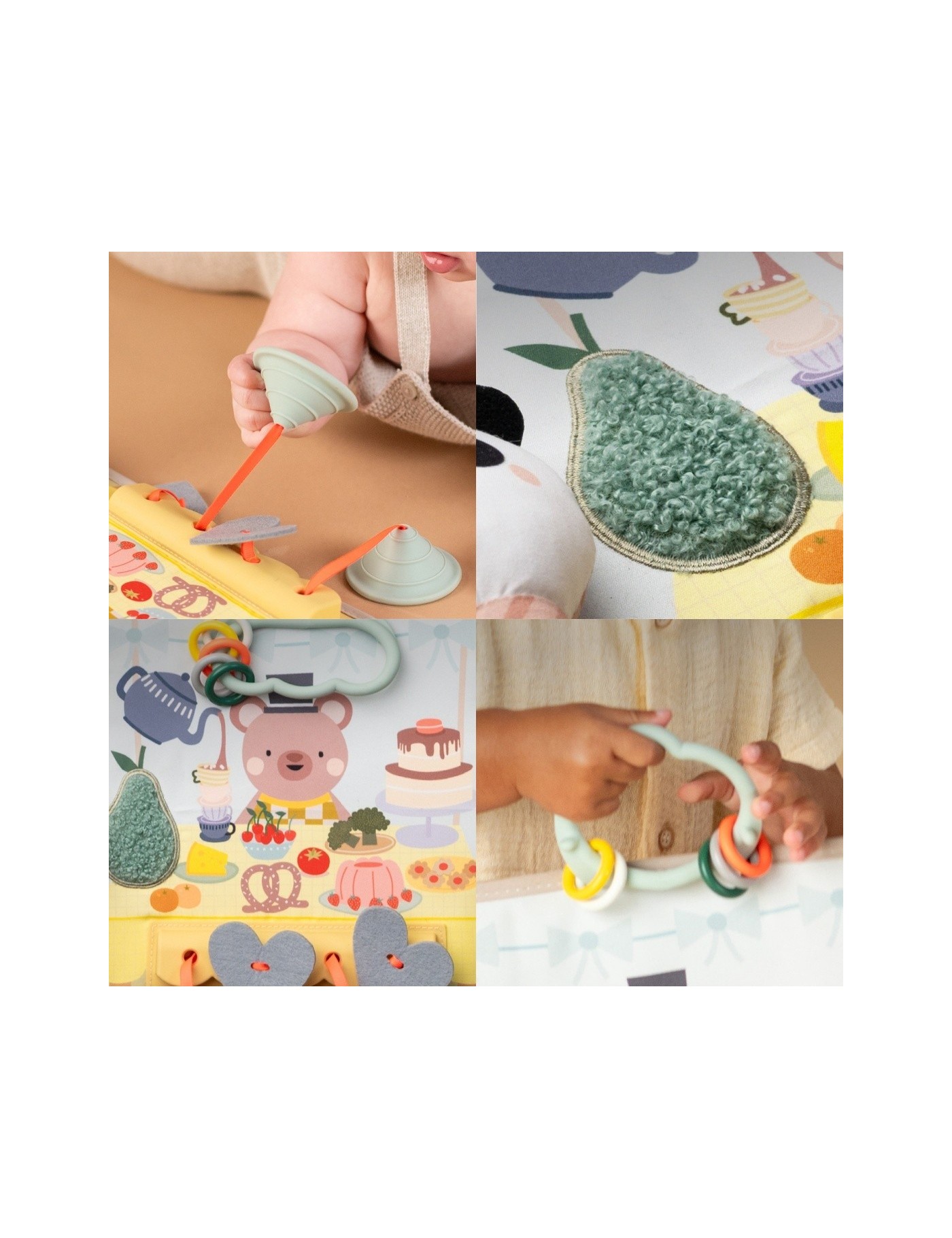 Taf Toys Przytulny Miś – Książeczka Sensoryczna 0m+ | Ecobobo