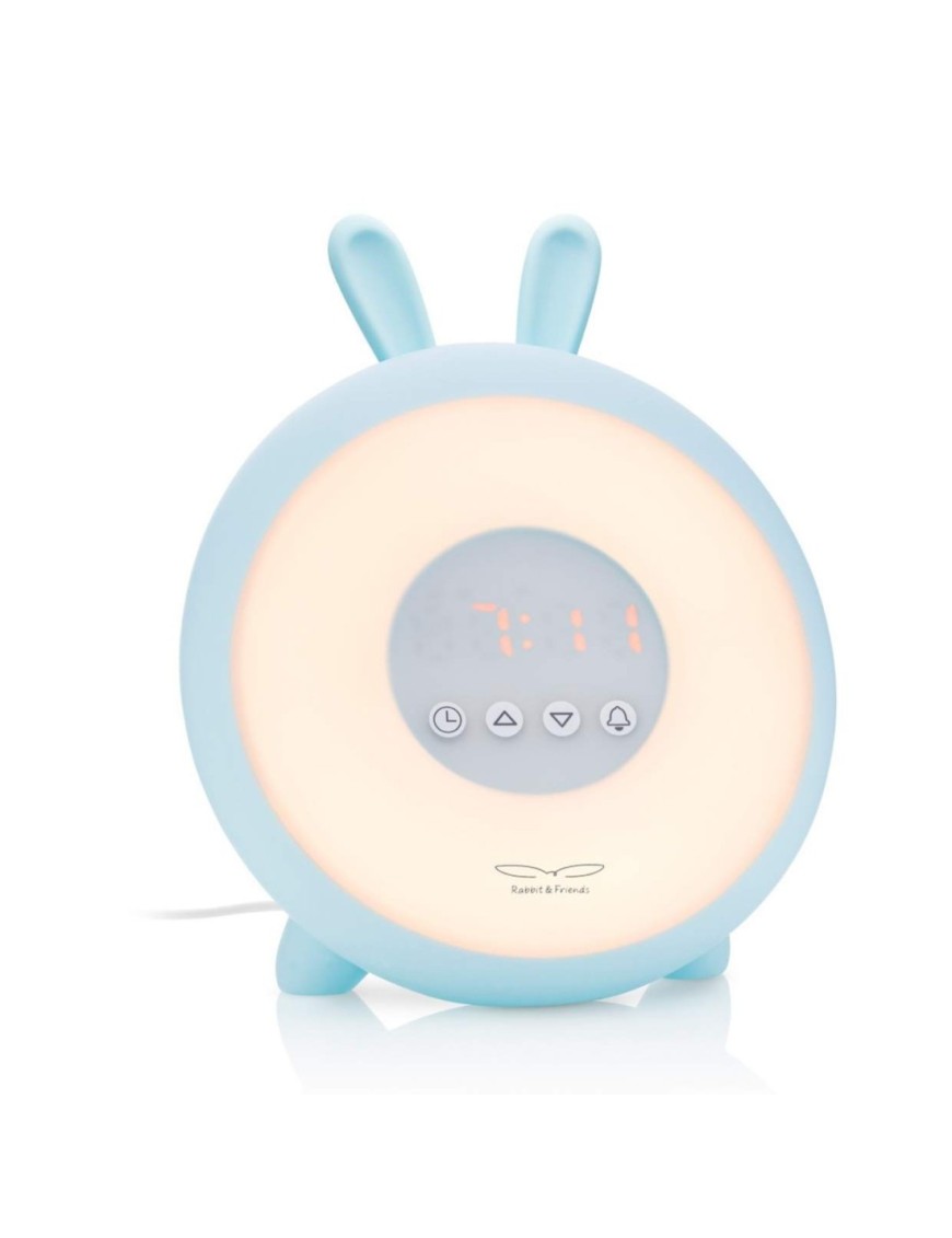 Rabbit&Friends Lampka budząca światłem niebieski królik