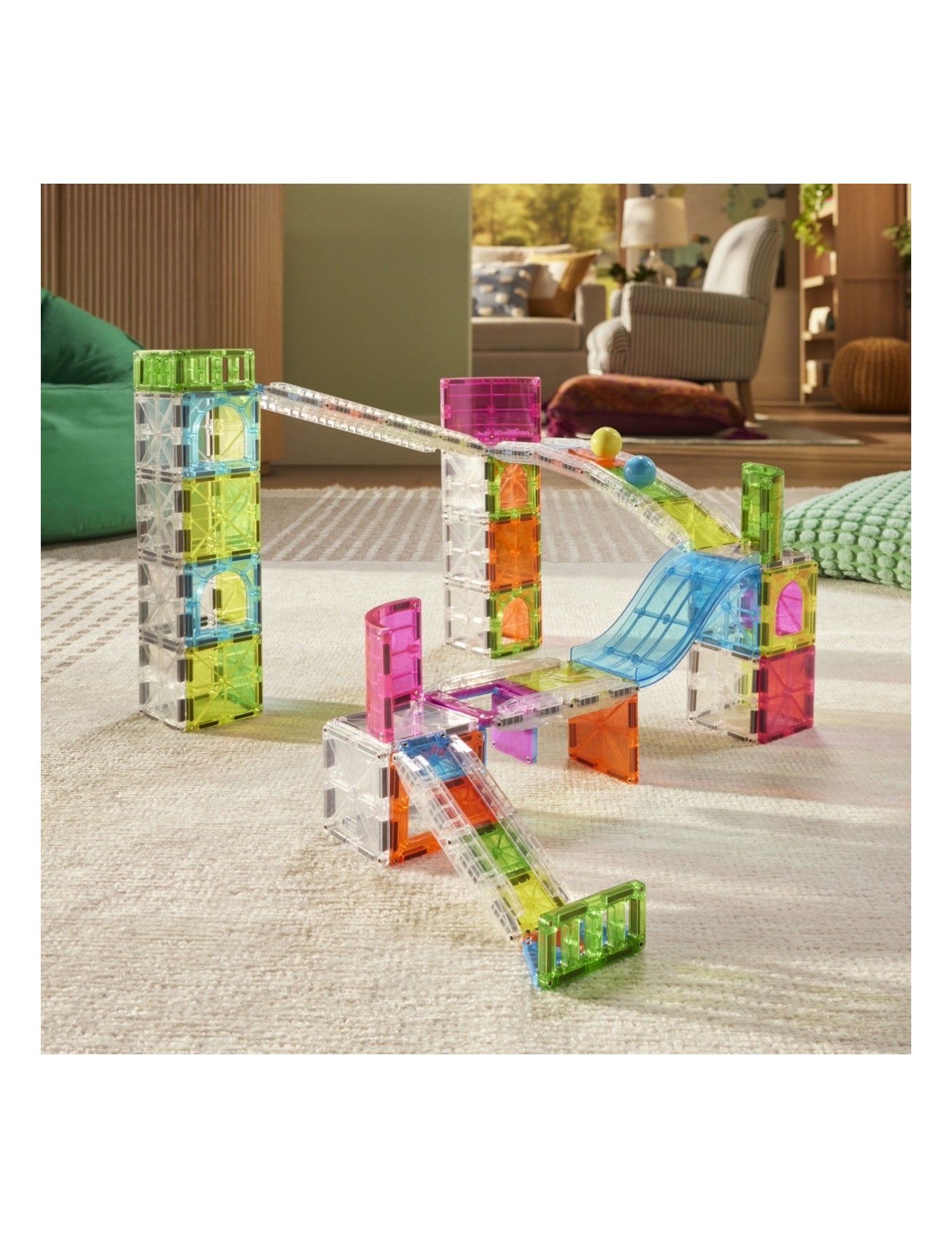 MAGNA-TILES Rail Racers Max 80 Elementów | Ecobobo