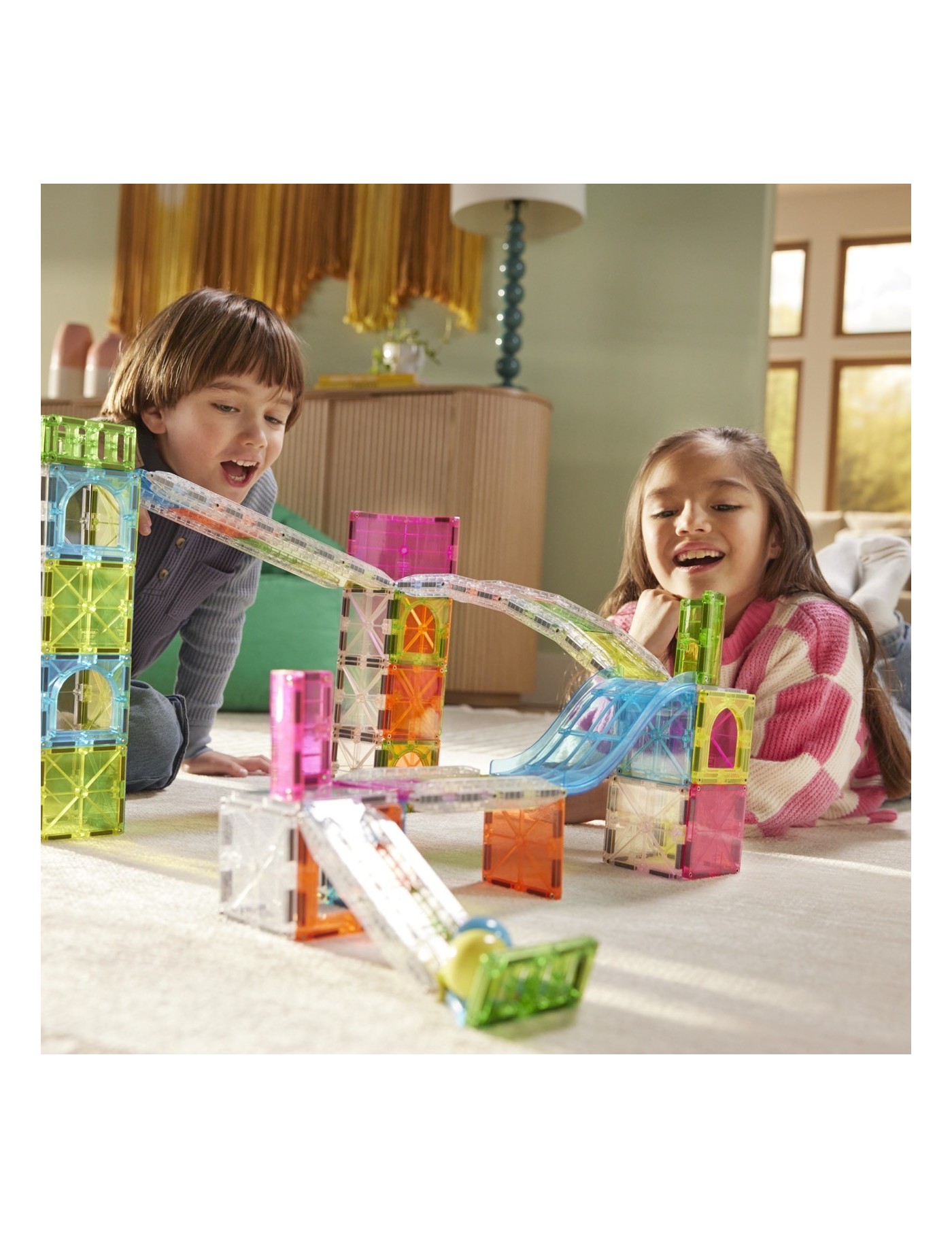 MAGNA-TILES Rail Racers Max 80 Elementów | Ecobobo