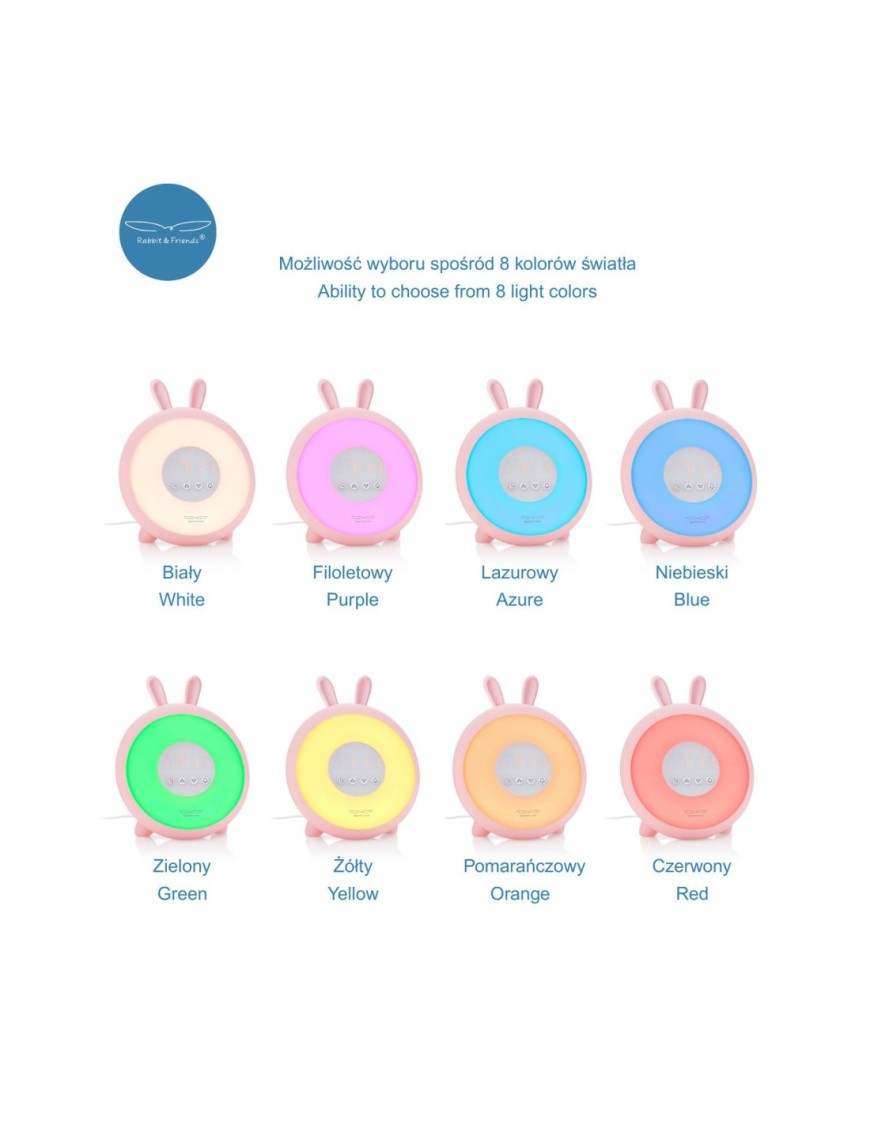 Rabbit & Friends – Lampka Nocna z Budzikiem | Ecobobo