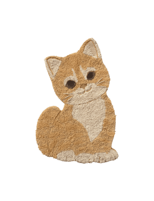 Dywan bawełniany dla dzieci Ginger Kot 85 x 130 cm do prania w pralce – Lorena Canals