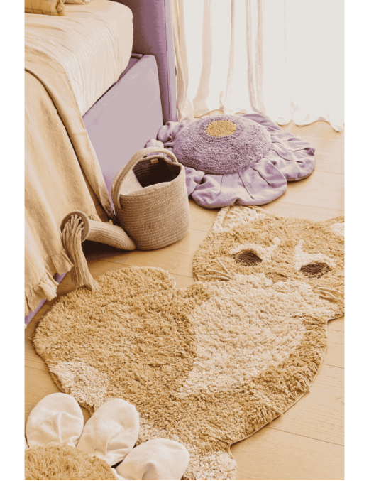 Dywan bawełniany dla dzieci Ginger Kot 85 x 130 cm do prania w pralce – Lorena Canals
