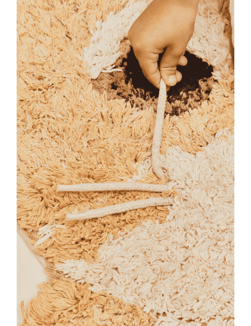Dywan bawełniany dla dzieci Ginger Kot 85 x 130 cm do prania w pralce – Lorena Canals