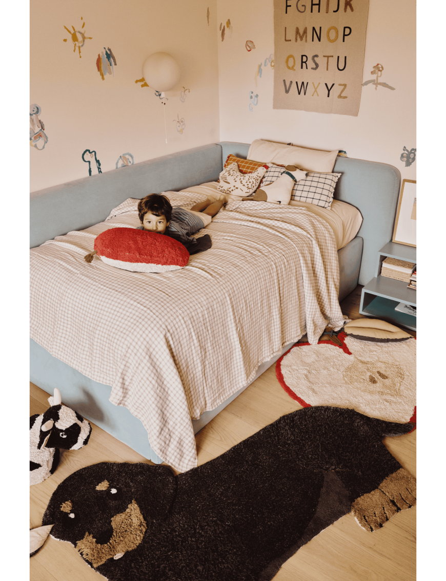 Dywan bawełniany dla dzieci Jack Pies 150 x 110 cm do prania w pralce – Lorena Canals Dywan bawełniany dla dzieci Jack Pies 150 x 110 cm do prania w pralce – Lorena Canals