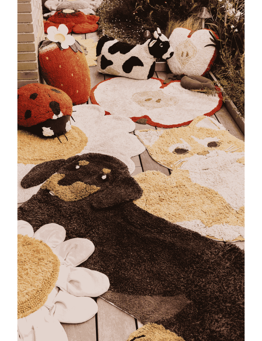 Dywan bawełniany dla dzieci Jack Pies 150 x 110 cm do prania w pralce – Lorena Canals Dywan bawełniany dla dzieci Jack Pies 150 x 110 cm do prania w pralce – Lorena Canals