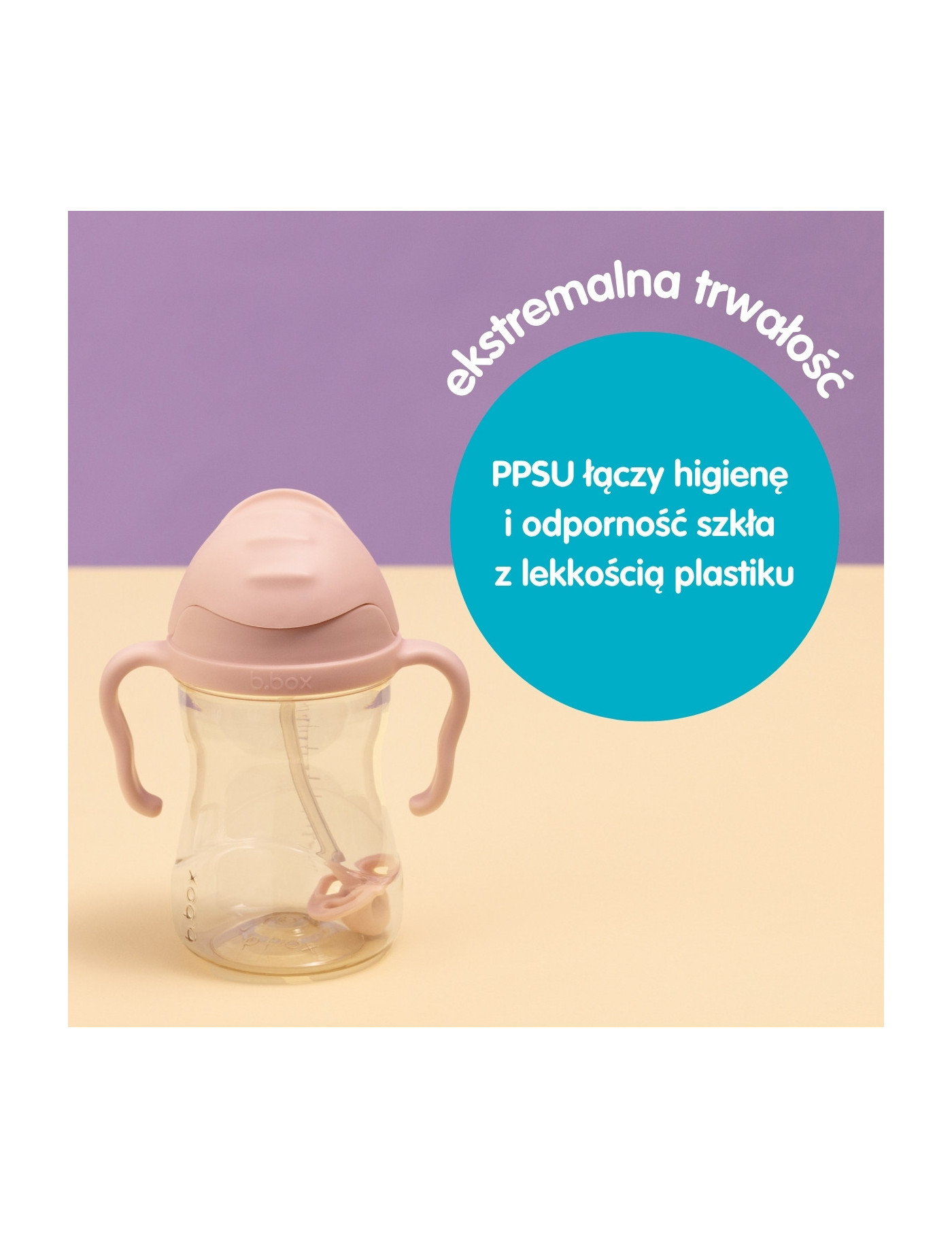 b.box Bidon ze Słomką PPSU 240 ml 6m+ | Ecobobo b.box Bidon ze Słomką PPSU 240 ml 6m+ | Ecobobo