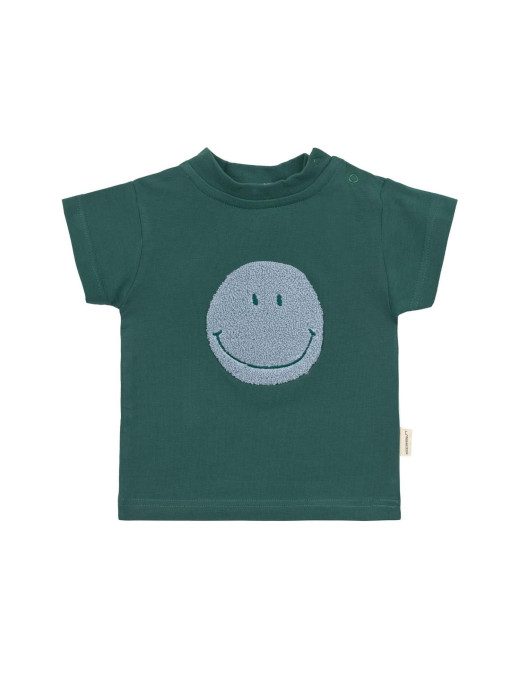 LÄSSIG Smile Dark Green – koszulka dziecięca z bawełny organicznej – Ecobobo
