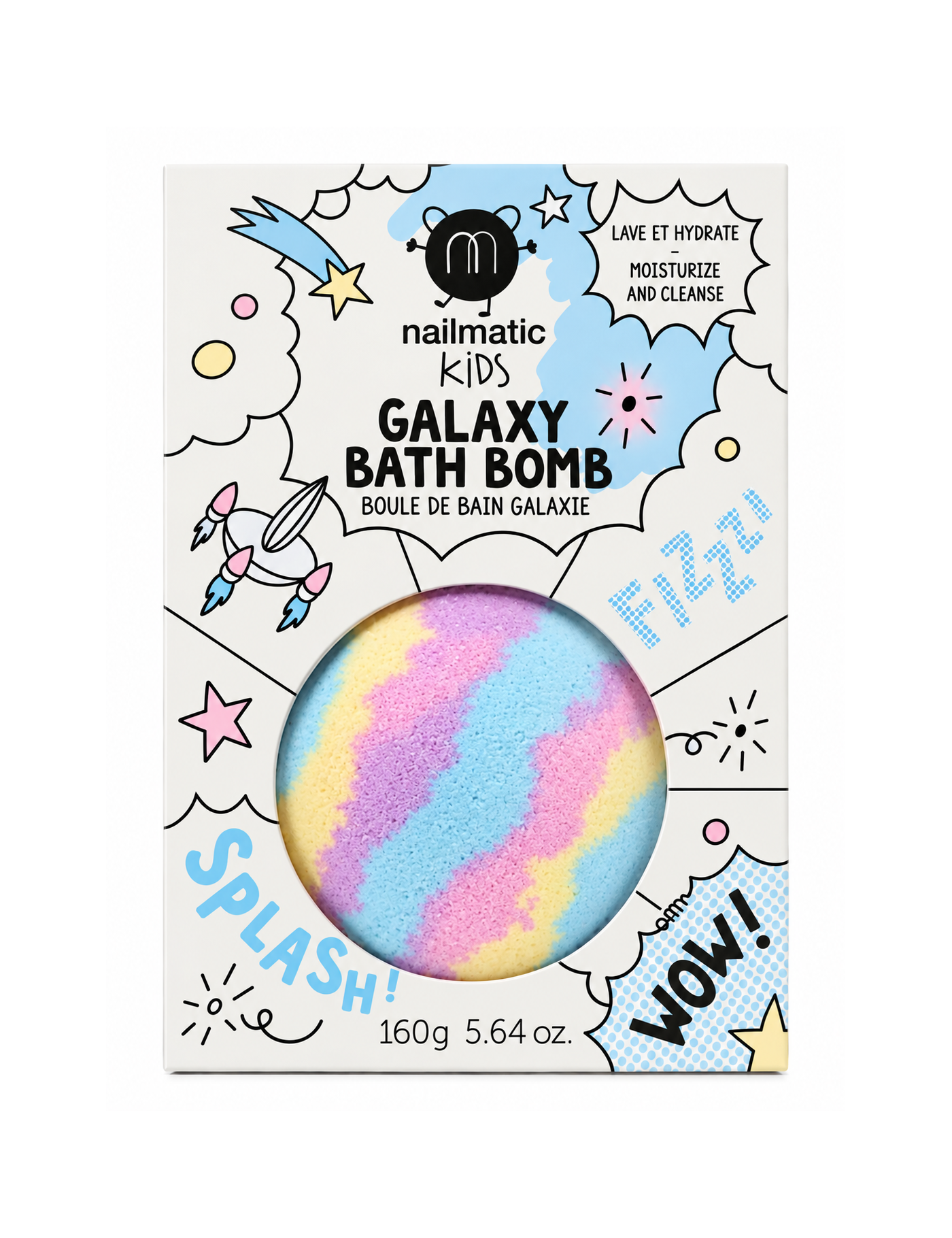 Nailmatic, Koloryzująca i kojąca kula do kąpieli dla dzieci GALAXY Nailmatic, Koloryzująca i kojąca kula do kąpieli dla dzieci GALAXY