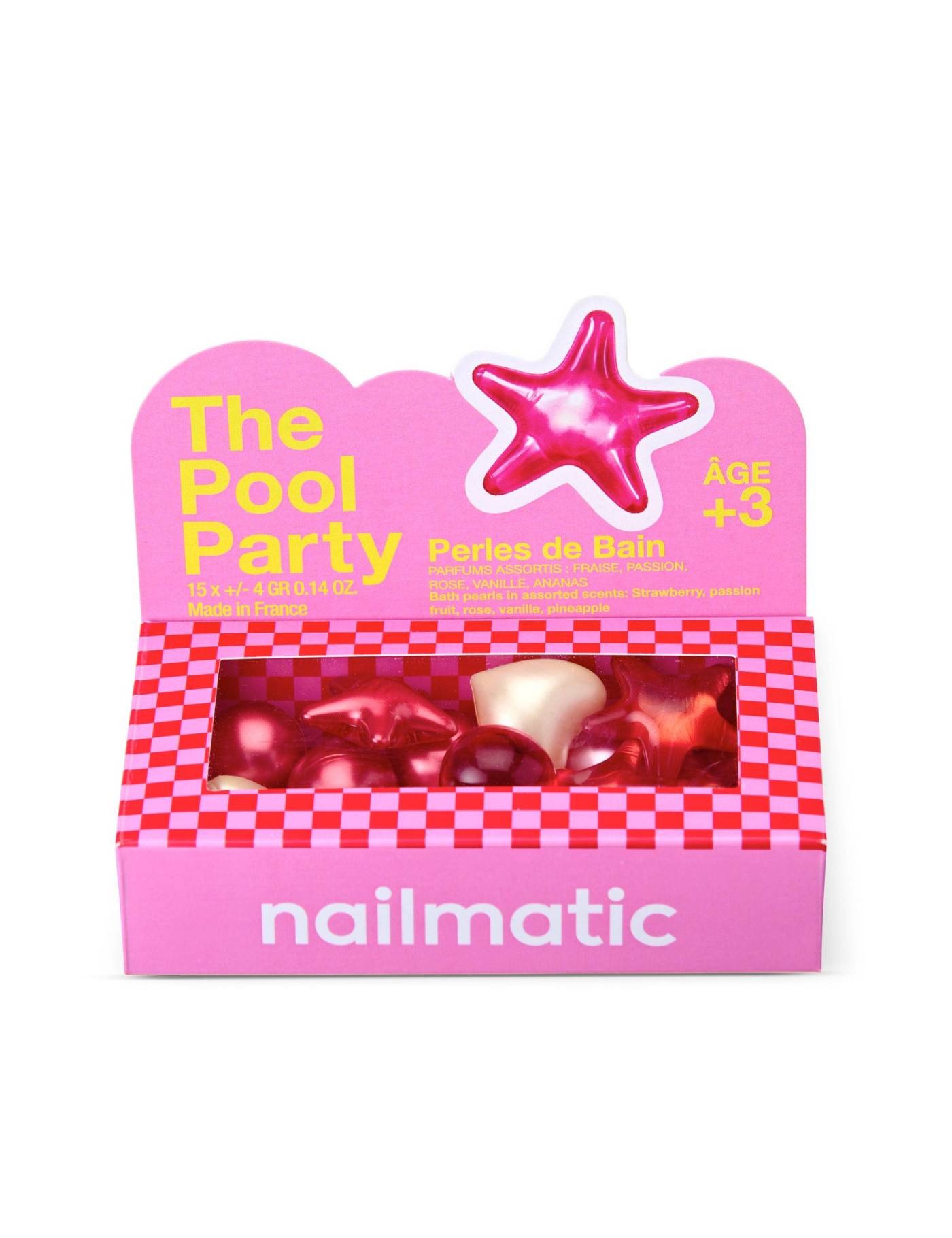 Perełki do kąpieli Serduszka i Gwiazdki 15 szt. Nailmatic Perełki do kąpieli Serduszka i Gwiazdki 15 szt. Nailmatic