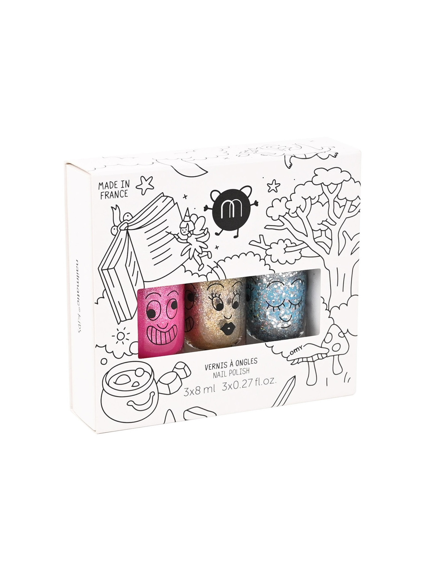 Zestaw 3 lakierów dla dzieci Féerique Nailmatic Zestaw 3 lakierów dla dzieci Féerique Nailmatic