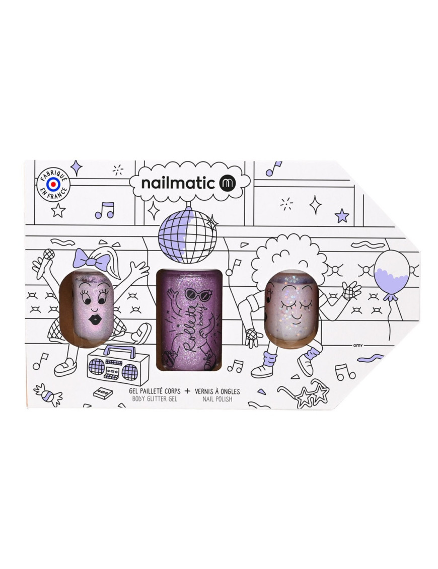 Lakiery dla dzieci + brokat Party Bus Nailmatic Lakiery dla dzieci + brokat Party Bus Nailmatic