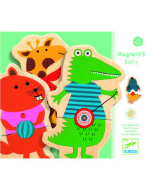Djeco, Magnetyczne puzzle drewniane zwierzątka