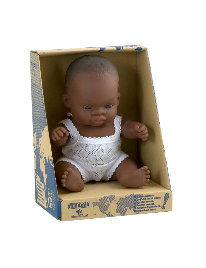 Miniland, Lalka Dziewczynka Afrykanka 21 cm