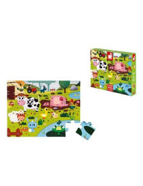 Janod, Puzzle sensoryczne 20 elementów Farma