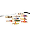 Janod, Zestaw do łowienia magnetyczny drewniany 10 rybek Sardynka, Janod, Zestaw do łowienia magnetyczny drewniany 10 rybek Sardynka,