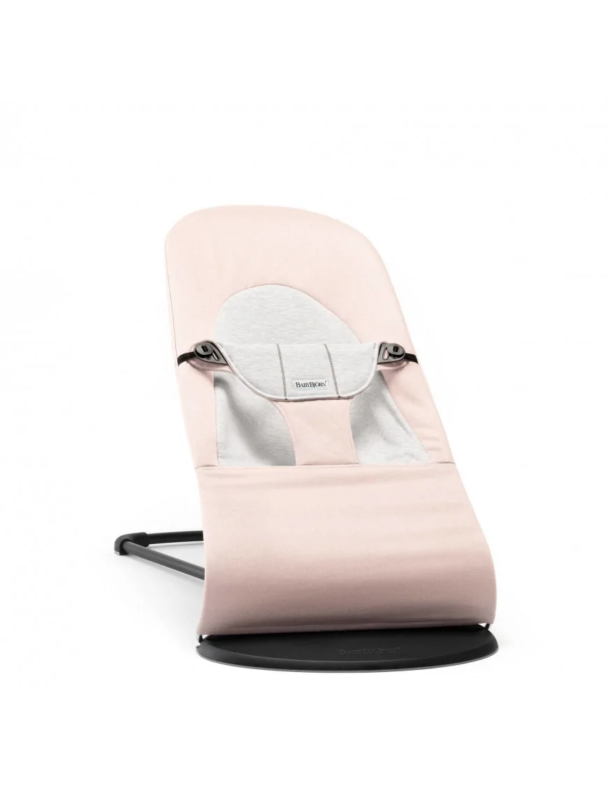 Babybjorn - Leżaczek Balance Soft Cotton/Jersey - Różowy/Szary