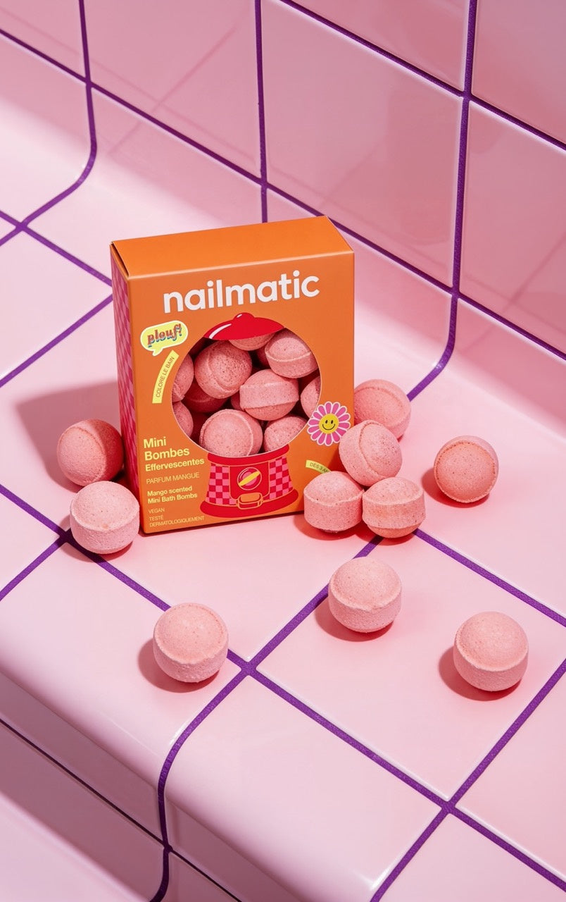 Nailmatic Mini kule do kąpieli Sweet Mango – mango, 14 szt.