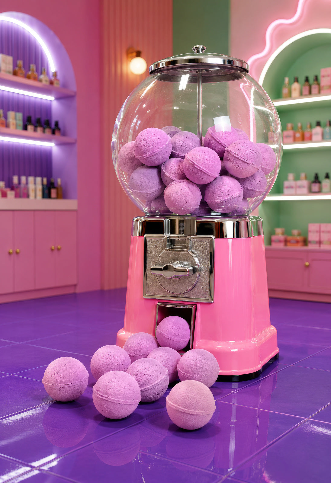 Nailmatic Mini kule do kąpieli Berry Bloom – czerwone owoce, 14 szt.